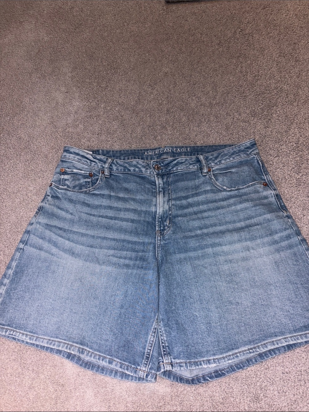 American Eagle Outfitters Faded Light Blue Denim Jorts